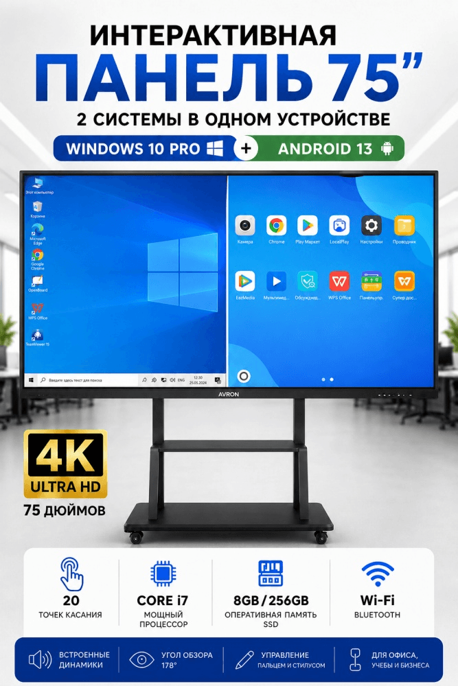 Интерактивная панель AVRON LT-75